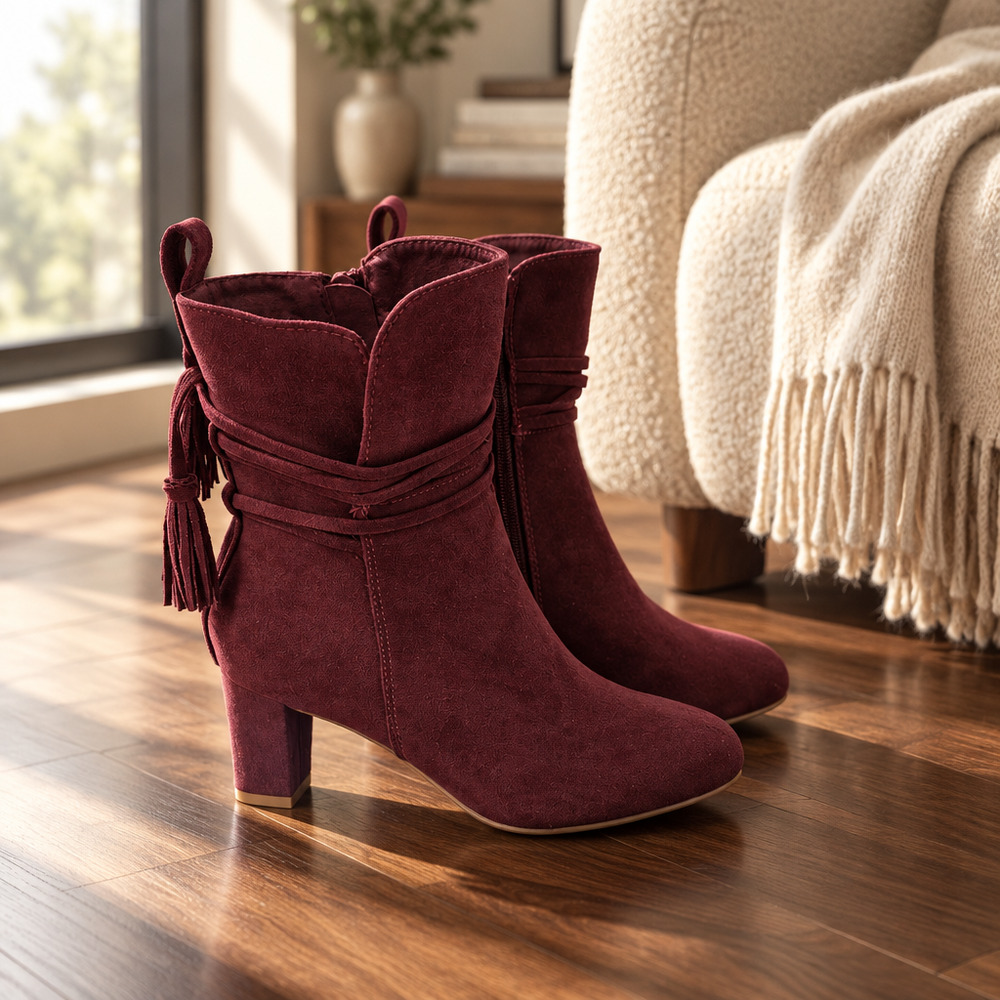 NWOB Journee Collection Faux Suede Booties Size 7